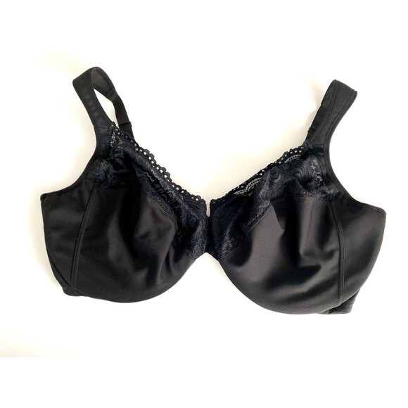 Glamorise 46H Bra Back Closure Wonder Wire 1240 Unlined Seamed Cups Low Cut - Picture 1 of 6